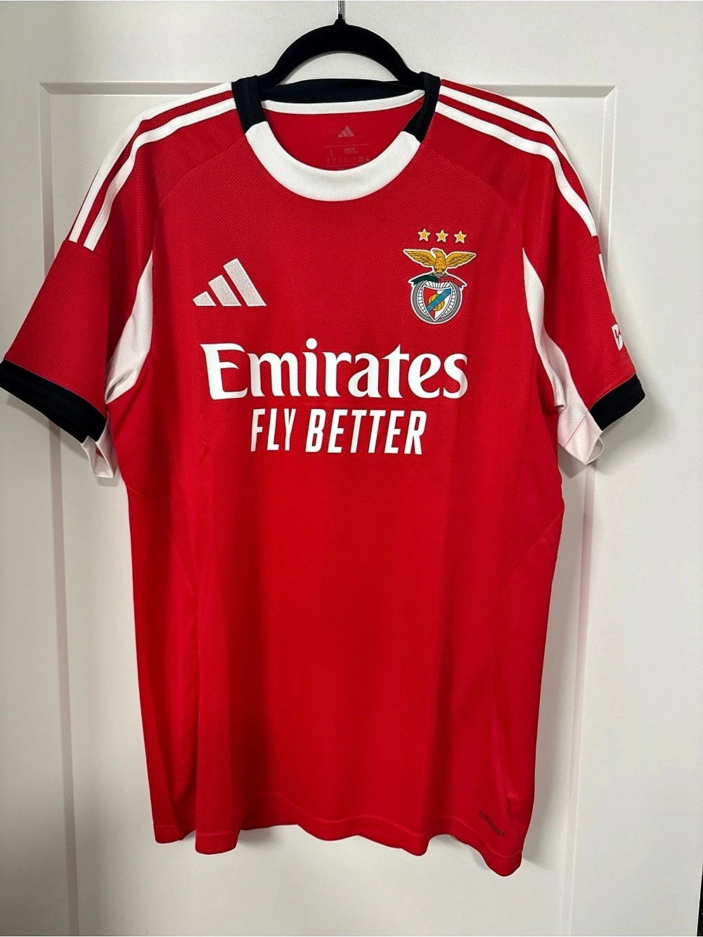 adidas SL Benfica 2023/24 Home Jersey Red & White Men's Large